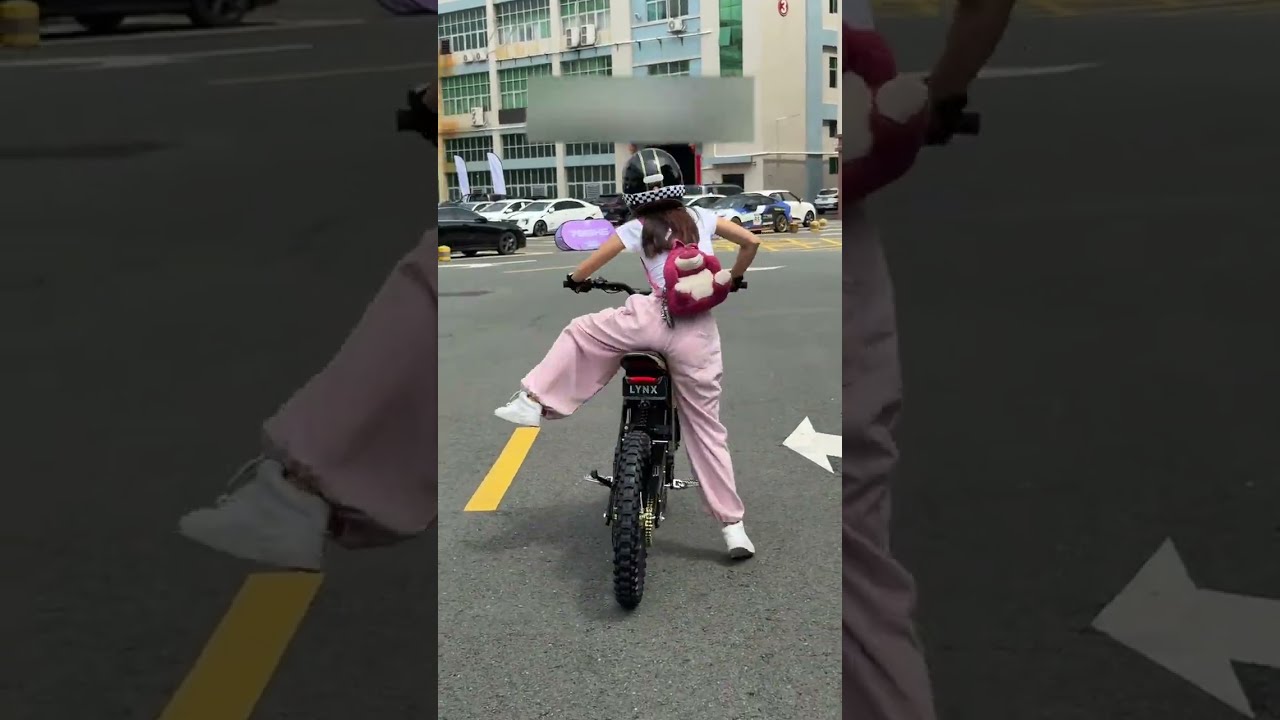 Tiny rider, Huge bike challenge #lol #rider #funny #biker #pov #bikeride #laughter