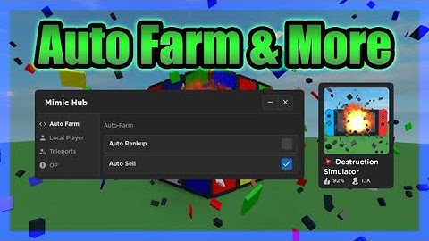 Destruction Simulator Script • Auto Farm • Infinite XP • Auto Sell And More [Roblox]