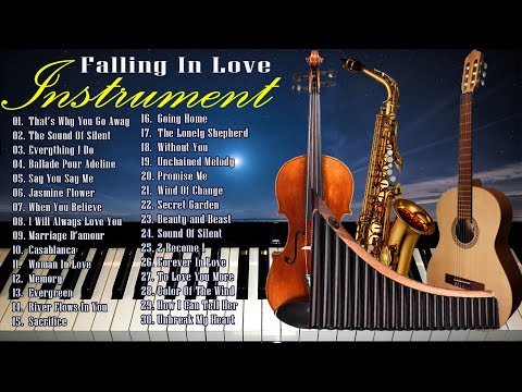 Top 100 Sax, Violin, Guitar, Piano, Flute Instrumental Love Songs - Best Relaxing Instrumental Music