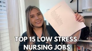 TOP 15 LOW STRESS NURSING JOBS 2023 AND 2024 + VLOGMAS 2023 🎄