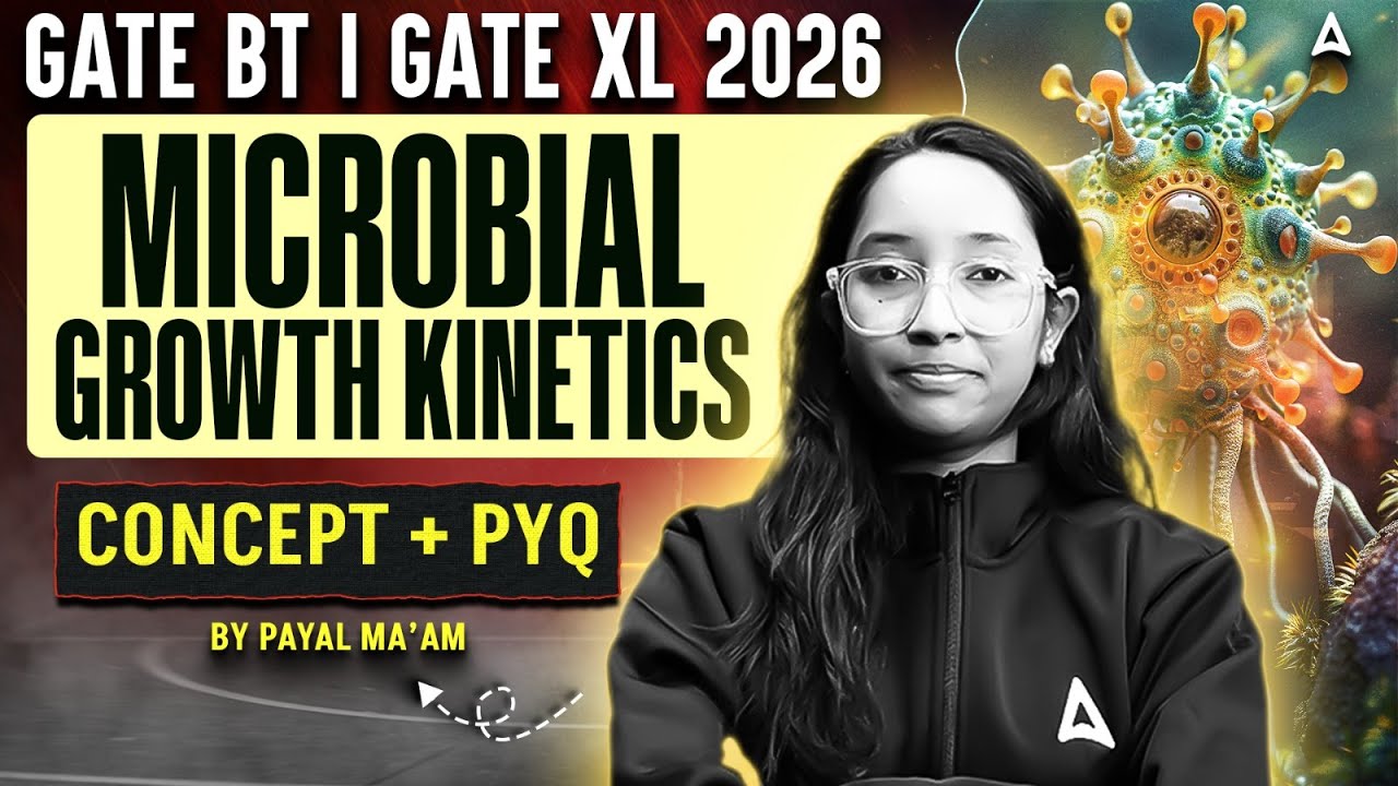 GATE BT | GATE XL 2026 Microbial Growth Kinetics Concepts And PYQ's By Payal Ma'am