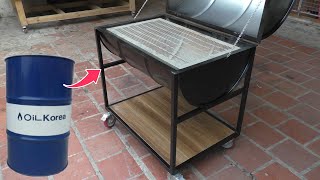BUILD BBQ SMOKER FROM DISCARDED BARREL