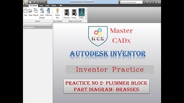 Inventor Practice No 2 Plummer block Part Diagram-Brasses