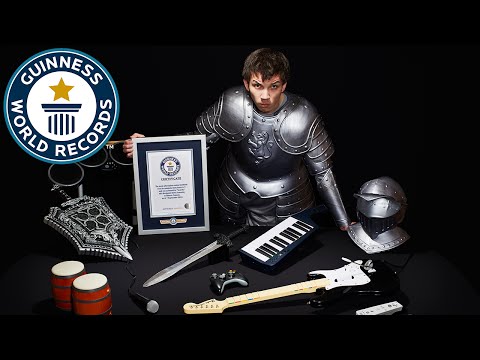 Gamer defeats Dark Souls using guitar, drumkit, bongos and more - Meet the Record Breakers