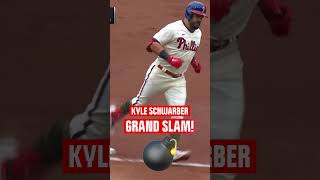 GRAND SLAM! 💣 Phillies&#39; Kyle Schwarber hits a bomb in the 1st inning against  the Chicago Cubs