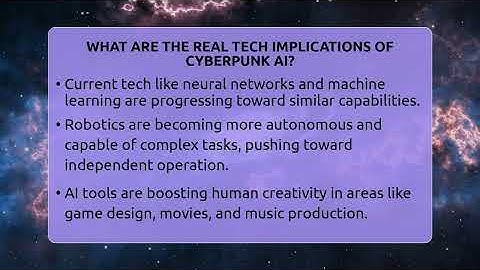 What Are The REAL Tech Implications Of Cyberpunk AI? - The SciFi Reel