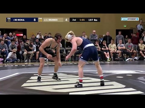 197 LBs: #1 Bo Nickal (Penn State) vs. #10 Christian Brunner (Purdue) | Big Ten Wrestling