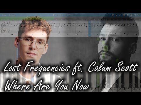 Lost Frequencies Ft Calum Scott Where Are You Now Piano Tutorial Sheets MIDI Synthesia 