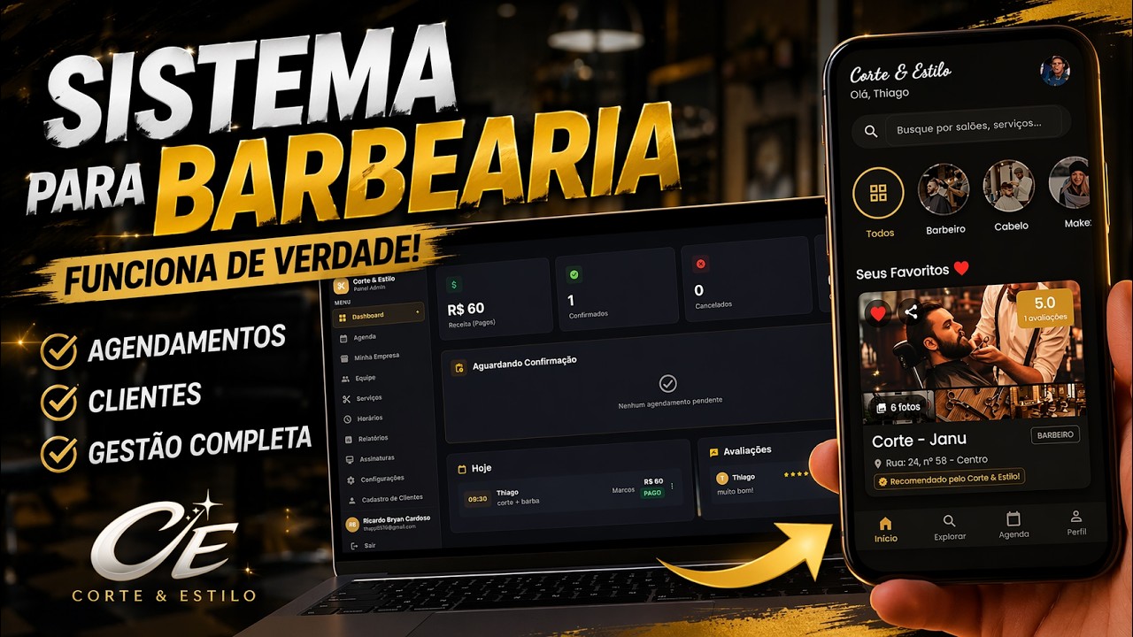 Demonstração do sistema Corte e Estilo no YouTube