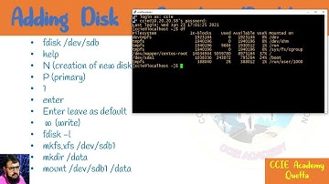 Adding Disk Partition in CentOS 7 Linux | VM  | Virtual Machine