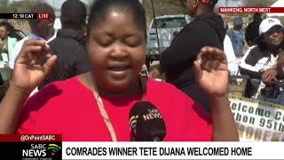Mahikeng welcomes home 2022 Comrades Marathon winner Tete Dijana