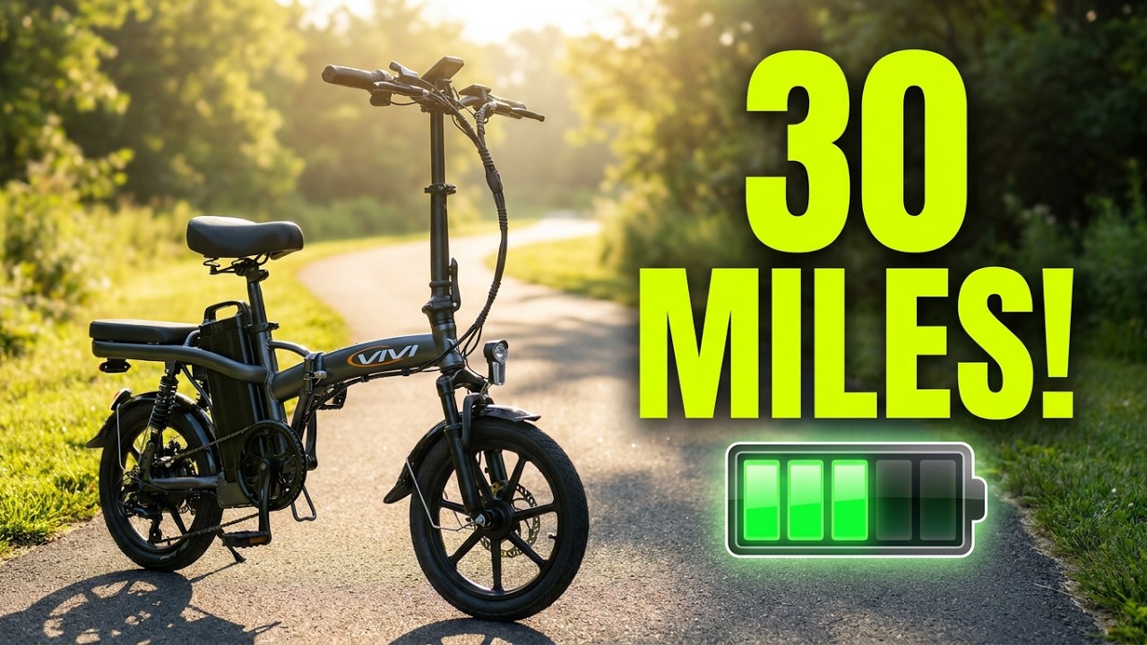 VIVI Z8 Folding EBIKE Battery Test 30 Miles Not AI - YouTube