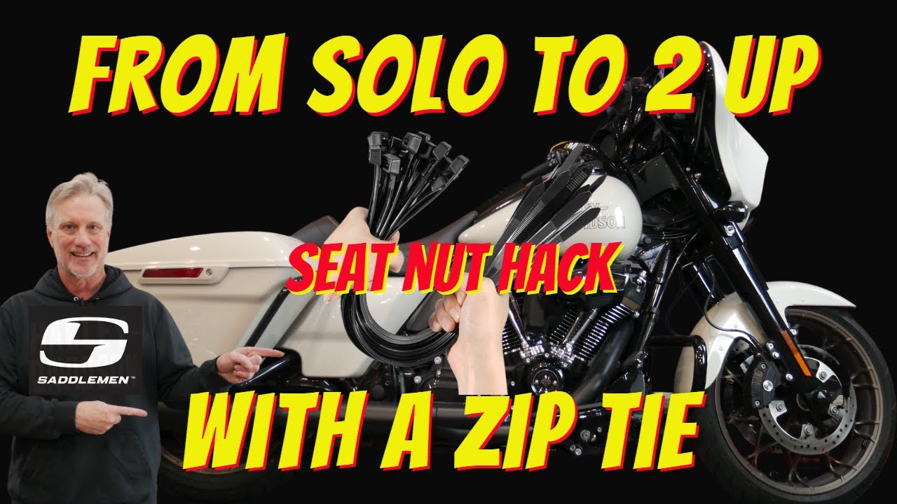 Harley Seat Nut Replacement Hack Solo Seat to 2 Up Saddlemen YouTube