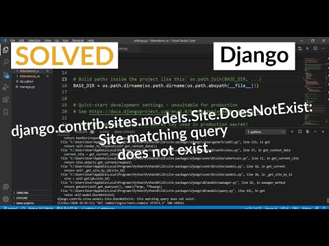 django.contrib.sites.models.Site.DoesNotExist: Site matching query does not exist.