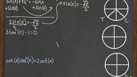 Precalc Solving Trig Equations Part 2
