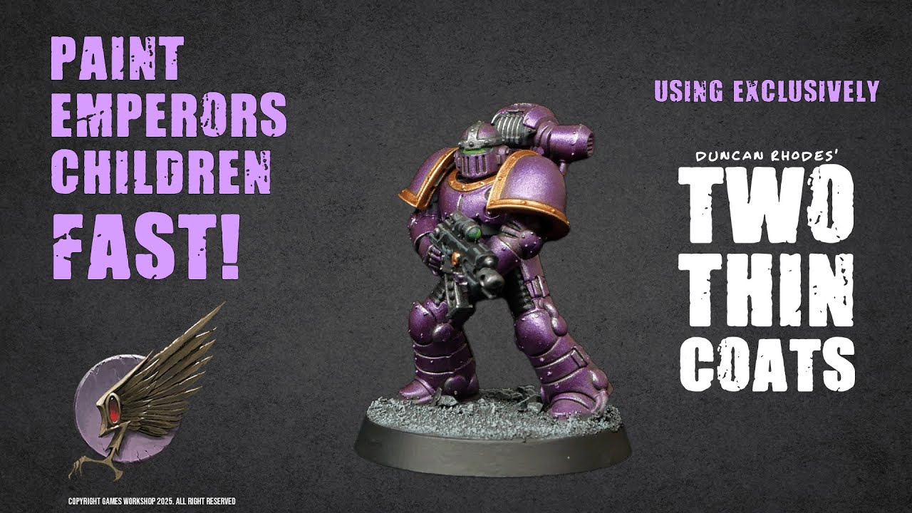 Как покрасить космических десантников из «Детей Императора» для «Ереси Хоруса» с помощью двух тон...