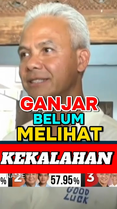 SOMBONG! GANJAR UCAP BELUM MELIHAT KEKALAHAN!