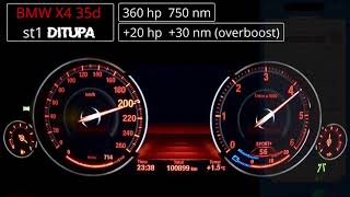 BMW X4 35d 100-200 km/h. St1 DITUPA (380 hp 780nm)