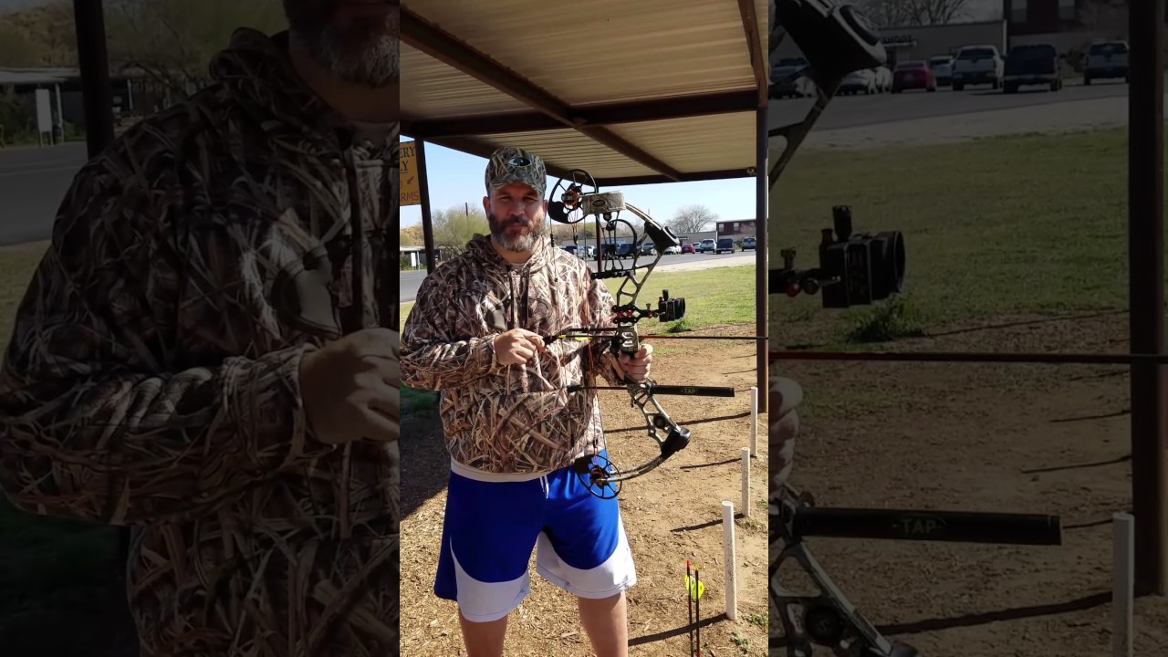 Steve Holden shooting his Titanium Archery Products stabilizer at 40 yards