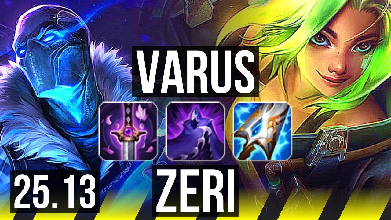 VARUS & Senna vs ZERI & Soraka (ADC) | Quadra, Legendary, 14/2/4 | KR Master | 25.13