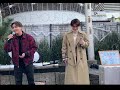 アーロン三浦風雅イケメン2人の路上ライブにすごい人が、、、