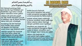 Syair ( AL BADRUL BAHI ) Sayyidil Walid Al Habib Abdurrahman bin Ahmad Assegaf