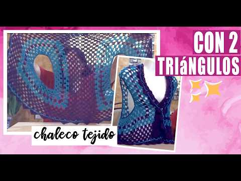 ✨ Chaleco de Dos Triángulos en Puntada de Casitas | Perfecto para Principiantes con LAURA CEPEDA