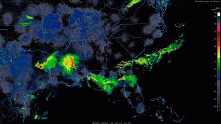 Radar Loop of a DEEP South DERECHO In JUNE!