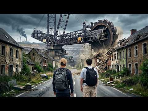 These machines are levelling villages 4 hours from Paris!