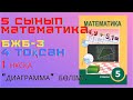 БЖБ/СОР- 3. 5 сынып. Математика. 1нұсқа. Диаграмма, кеңістіктегі фигуралардың жазбалары бөлімі.