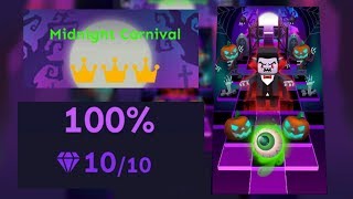 Rolling Sky Level 22 Midnight Carnival 100% Clear  All Gems & Crowns | SHAvibe