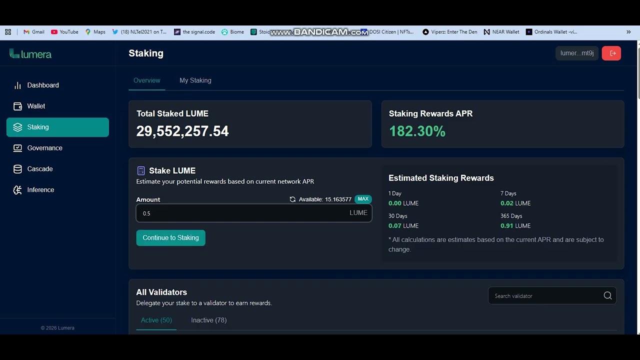 Lumera Interface Using Staking feature on Lumera Hub step by step - YouTube