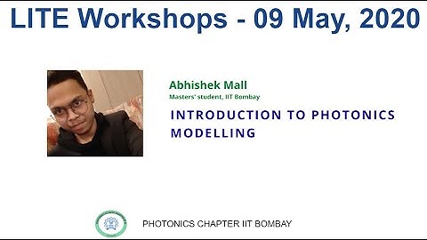 Introduction to Photonics Modelling