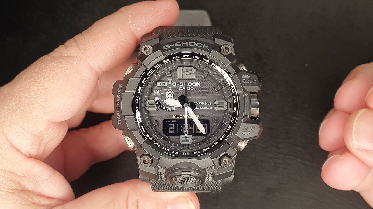 CASIO G-SHOCK GWG-1000 HOW TO SYNC HANDS H.SET (HAND ADJ) - YouTube
