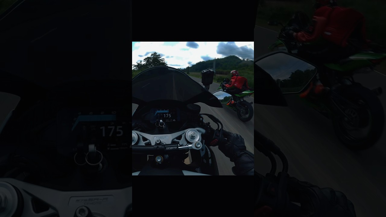 Chasing a crispy sounding Kawasaki ZX4RR #cfmoto675sr #675sr