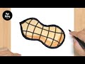 257 how to draw a peanut  easy drawing tutorial