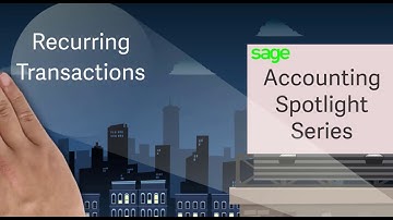 Sage Accounting: Recurring Transactions