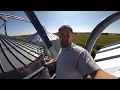 Nobody got hurt!!  Moving our 117 foot, 7,300 pound conveyor to the top of our grain bins!