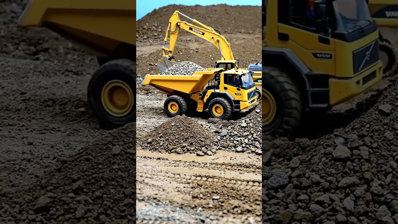 STUCKING RC TRUCKS & EXCAVATOR// RC MINING LIEBHERR  DIGGER// STONEBREAKER-AREA 