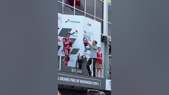 Detik Detik Preside Menyerahkan  Piala Ke Jorge Martin Juara MotoGP  2024 Mandalika Lombok #motogp