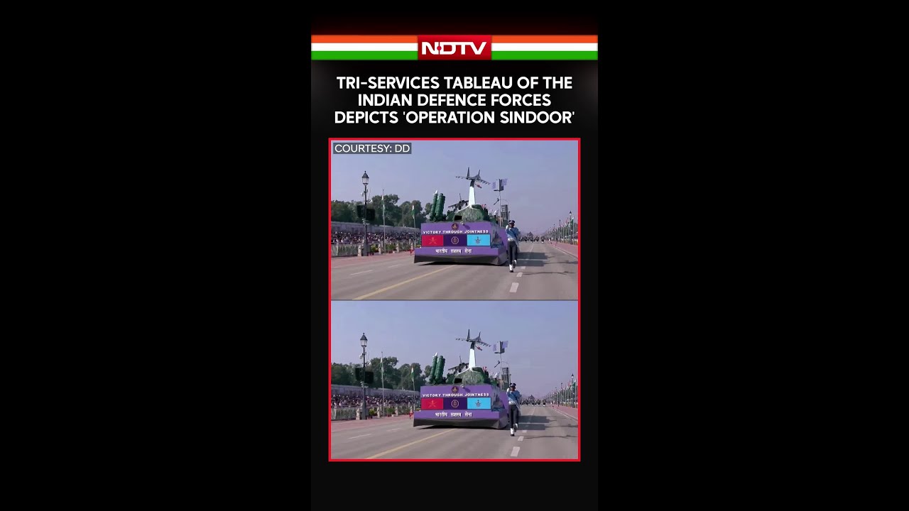 Republic Day | Tri-Services Tableau Of The Indian Defence Forces Depicts 'Operation Sindoor'