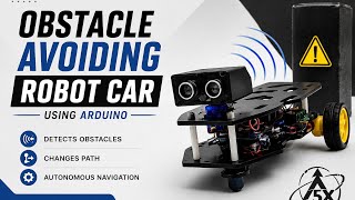 Build an Obstacle Avoiding Robot Car | Arduino + Ultrasonic Sensor 