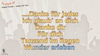 Helene Fischer - Danke für Dich - Instrumental und Karaoke