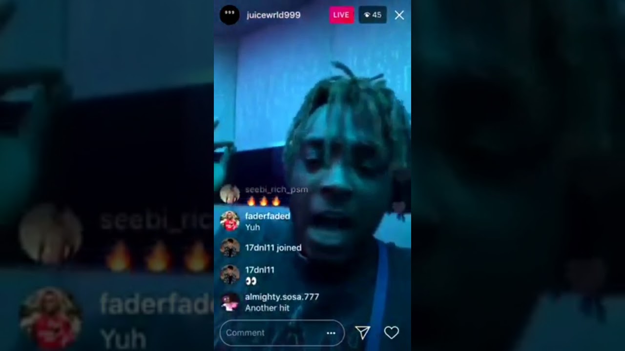 Juice WRLD Never Switch(Extended)Version on IG live YouTube