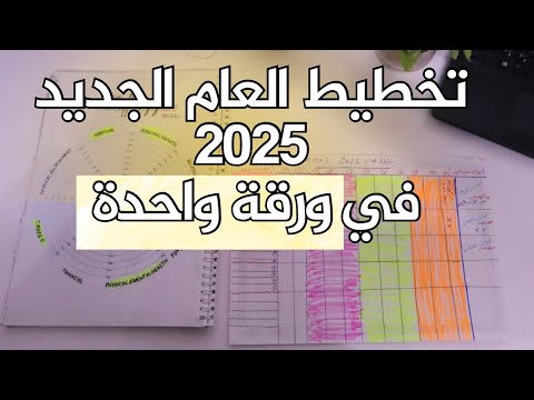 اسهل وانجح خطة للعام الجديد 2025 في ورقه واحده وداعا للبولت جورنال والأجندات والدفاتر
