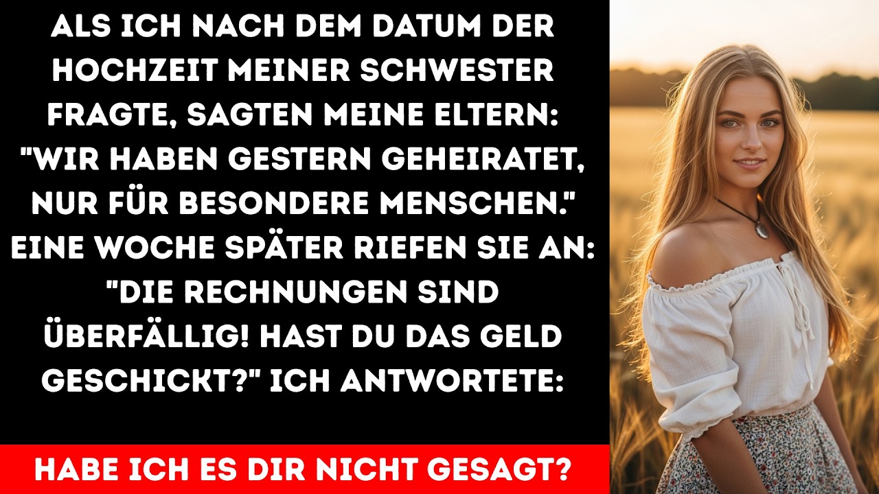 Ich fragte nach der Hochzeit meiner Schwester – Mama grinste: „Gestern… nur für besondere Gäste.“