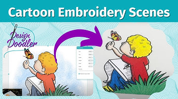 Create Custom Cartoon Embroidery Scenes - Design Doodler Software