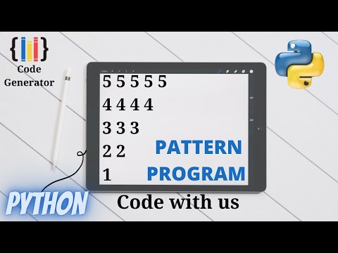 Pattern Program For Python | Python for Beginner | Code Generator | CG.