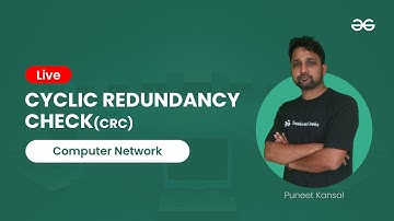 Cyclic Redundancy Check | Computer Networks | Puneet Kansal |  GeeksforGeeks GATE