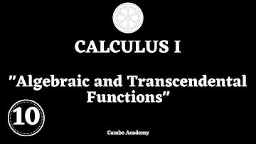 ITC Year 1 - Algebraic and Transcendental Functions: Problem 10